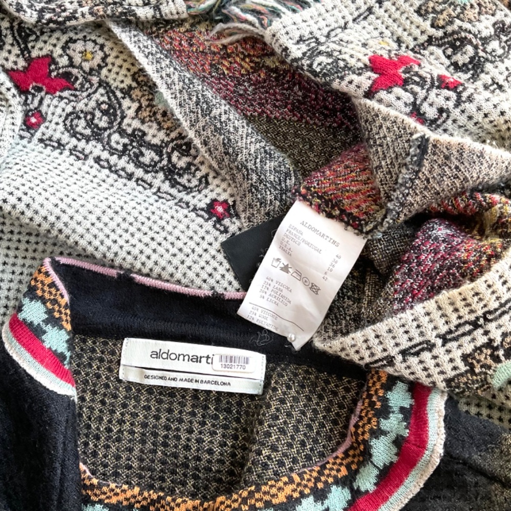 Aldomartins Sweatshirt Top Fair Isle Wool Blend (6) - Picture 7 of 9